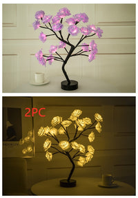 Thumbnail for Rose Flower Lamp USB Battery Operated LED Table Lamp Bonsai Tree Night Lights Garland Bedroom Decoration Lights Home Decor