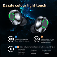 Thumbnail for YD03 Wireless Bluetooth-compatible Headset TWS Large Screen Smart Digital Display In Ear Breathing Light