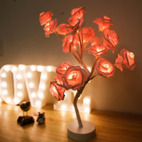 Thumbnail for Rose Flower Lamp USB Battery Operated LED Table Lamp Bonsai Tree Night Lights Garland Bedroom Decoration Lights Home Decor