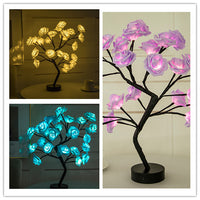 Thumbnail for Rose Flower Lamp USB Battery Operated LED Table Lamp Bonsai Tree Night Lights Garland Bedroom Decoration Lights Home Decor