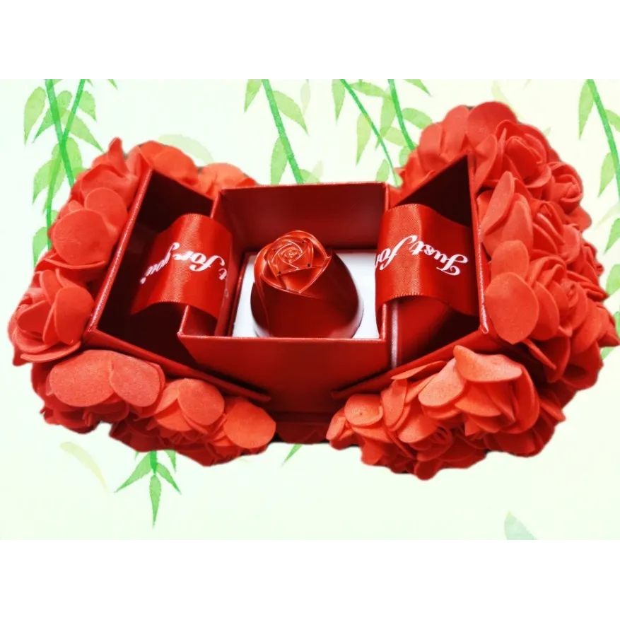 Hot Valentine’s Day Gifts Metal Rose Jewelry Gift Box