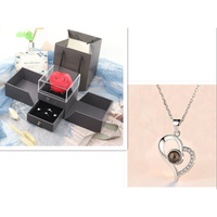 Thumbnail for Hot Valentine’s Day Gifts Metal Rose Jewelry Gift Box