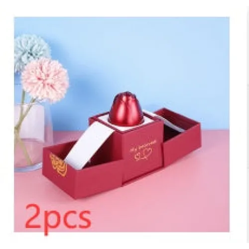 Hot Valentine’s Day Gifts Metal Rose Jewelry Gift Box