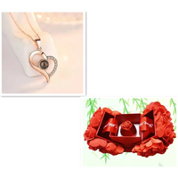 Thumbnail for Hot Valentine’s Day Gifts Metal Rose Jewelry Gift Box