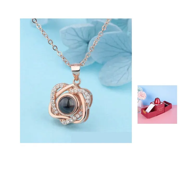 Hot Valentine’s Day Gifts Metal Rose Jewelry Gift Box