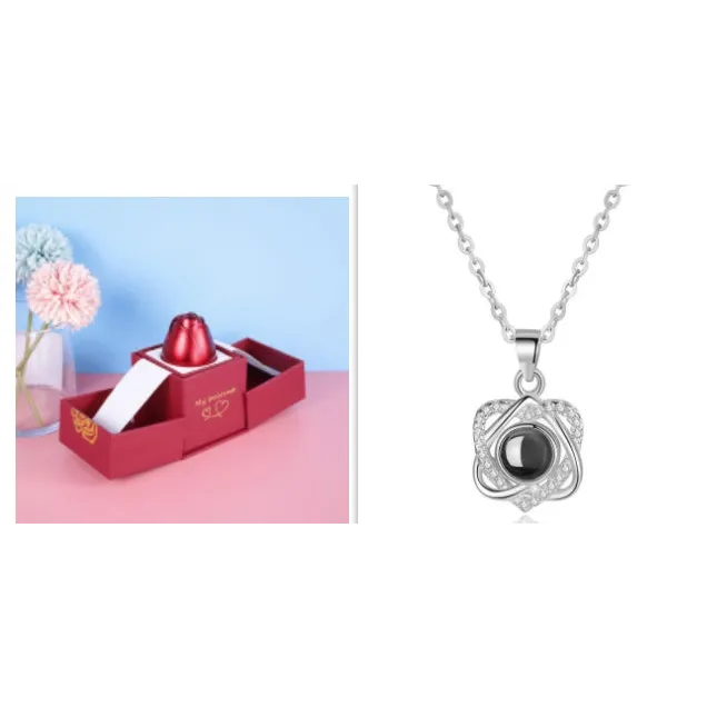 Hot Valentine’s Day Gifts Metal Rose Jewelry Gift Box