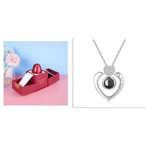Hot Valentine’s Day Gifts Metal Rose Jewelry Gift Box