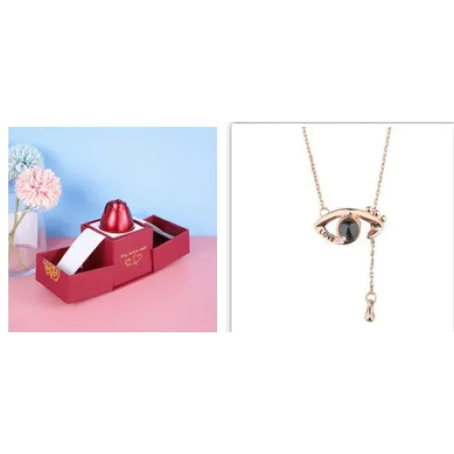 Hot Valentine’s Day Gifts Metal Rose Jewelry Gift Box