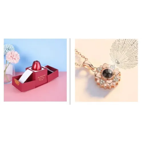 Hot Valentine’s Day Gifts Metal Rose Jewelry Gift Box