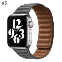 Thumbnail for Luxury Leather Strap for Apple Watch - Magnetic Loop Bracelet - TechShopi