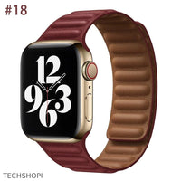 Thumbnail for Luxury Leather Strap for Apple Watch - Magnetic Loop Bracelet -  by TechShopi - Apple-Watch, AppleWatch, AppleWatch-Band, autopostr_pinterest_64771, autopostr_pinterest_64835