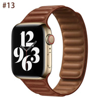 Thumbnail for Luxury Leather Strap for Apple Watch - Magnetic Loop Bracelet - TechShopi