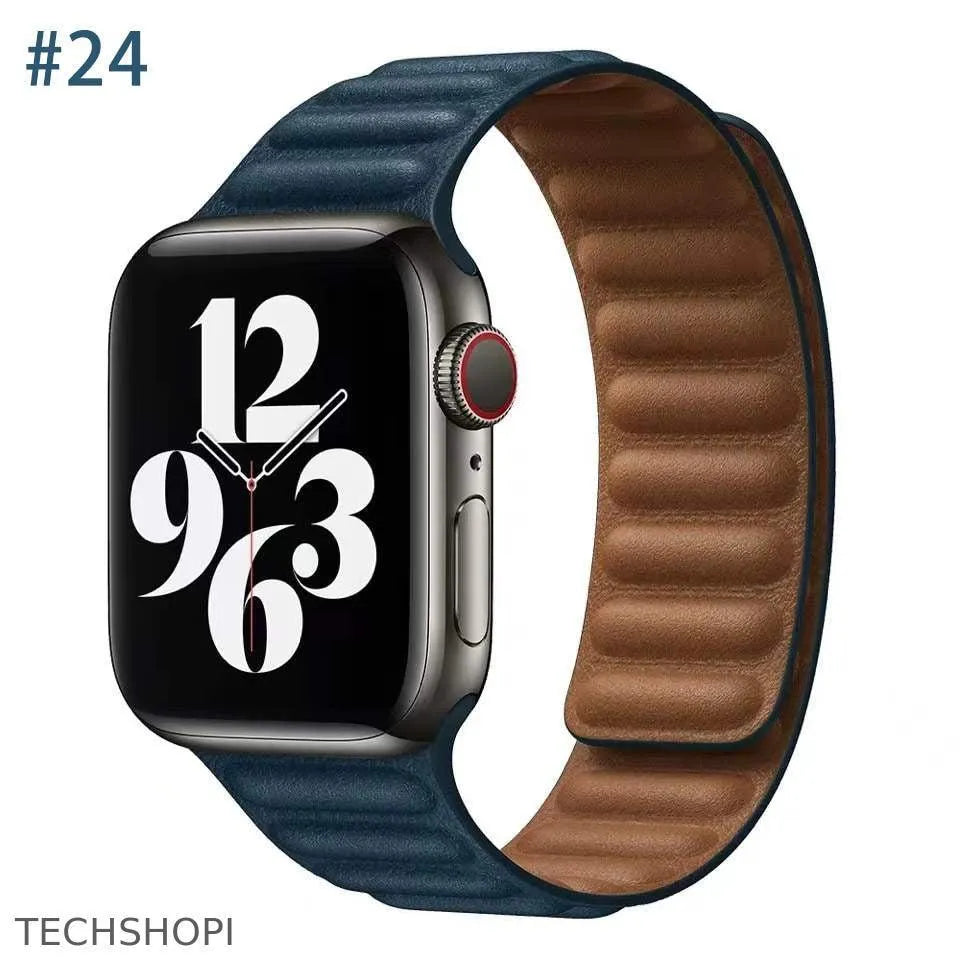 Luxury Leather Strap for Apple Watch - Magnetic Loop Bracelet -  by TechShopi - Apple-Watch, AppleWatch, AppleWatch-Band, autopostr_pinterest_64771, autopostr_pinterest_64835