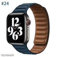 Thumbnail for Luxury Leather Strap for Apple Watch - Magnetic Loop Bracelet -  by TechShopi - Apple-Watch, AppleWatch, AppleWatch-Band, autopostr_pinterest_64771, autopostr_pinterest_64835