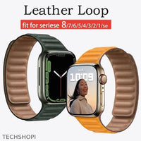 Thumbnail for Luxury Leather Strap for Apple Watch - Magnetic Loop Bracelet -  by TechShopi - Apple-Watch, AppleWatch, AppleWatch-Band, autopostr_pinterest_64771, autopostr_pinterest_64835