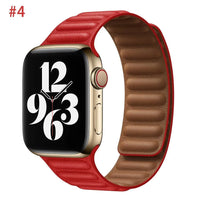 Thumbnail for Luxury Leather Strap for Apple Watch - Magnetic Loop Bracelet - TechShopi