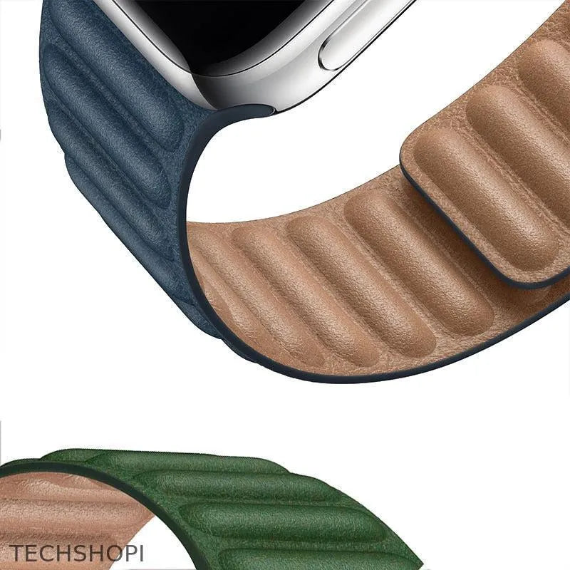 Luxury Leather Strap for Apple Watch - Magnetic Loop Bracelet -  by TechShopi - Apple-Watch, AppleWatch, AppleWatch-Band, autopostr_pinterest_64771, autopostr_pinterest_64835