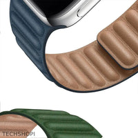 Thumbnail for Luxury Leather Strap for Apple Watch - Magnetic Loop Bracelet -  by TechShopi - Apple-Watch, AppleWatch, AppleWatch-Band, autopostr_pinterest_64771, autopostr_pinterest_64835