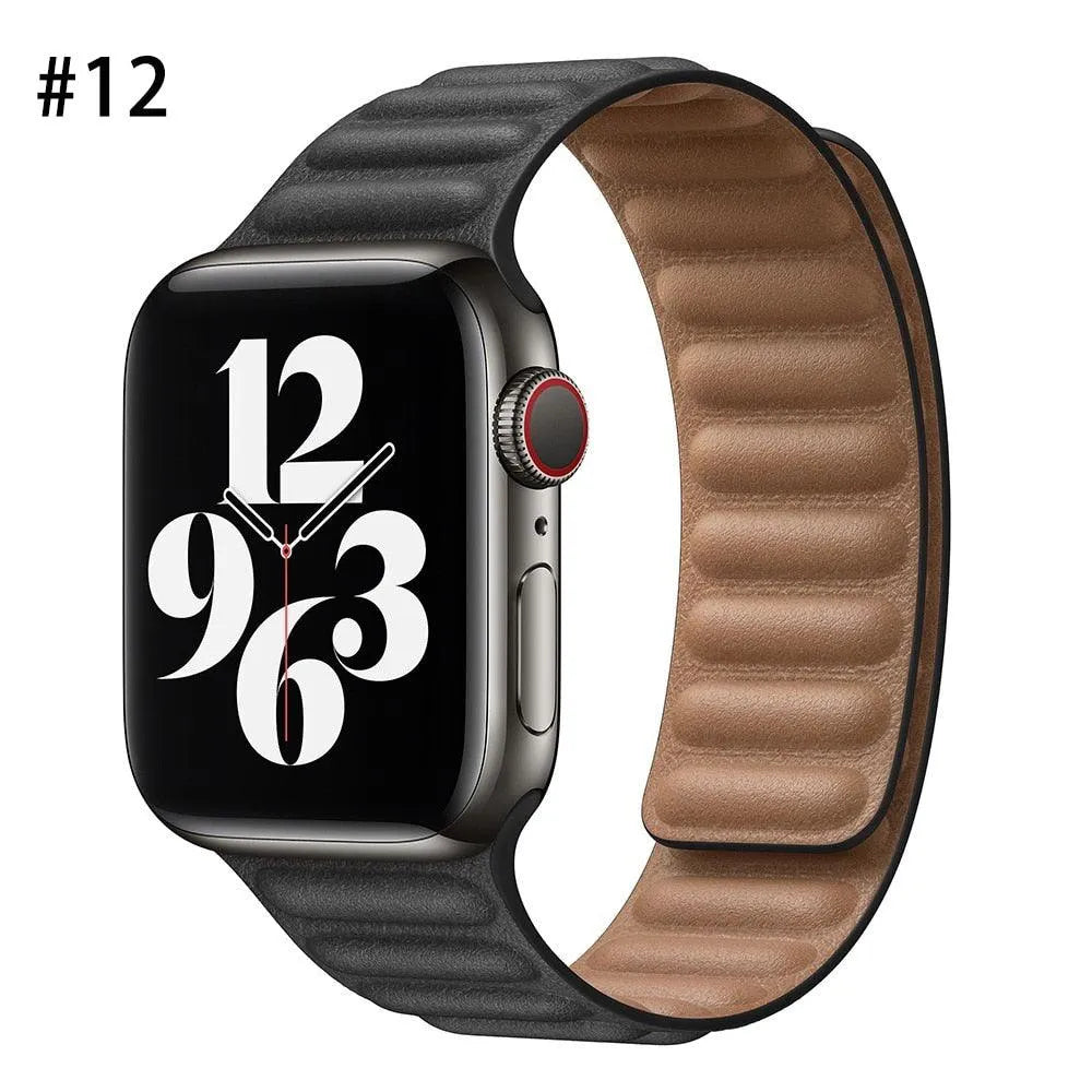 Luxury Leather Strap for Apple Watch - Magnetic Loop Bracelet -  by TechShopi - Apple-Watch, AppleWatch, AppleWatch-Band, autopostr_pinterest_64771, autopostr_pinterest_64835