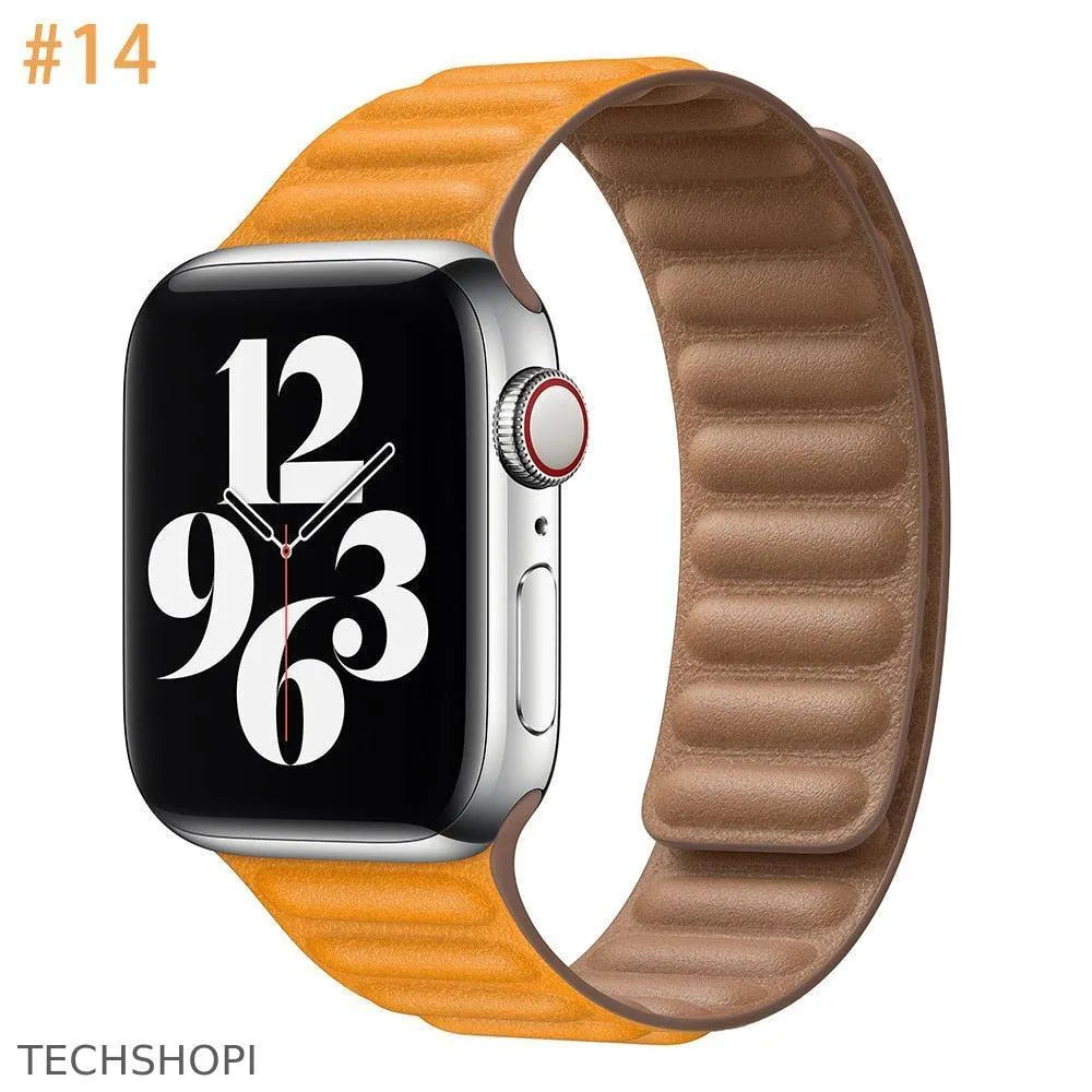 Luxury Leather Strap for Apple Watch - Magnetic Loop Bracelet -  by TechShopi - Apple-Watch, AppleWatch, AppleWatch-Band, autopostr_pinterest_64771, autopostr_pinterest_64835