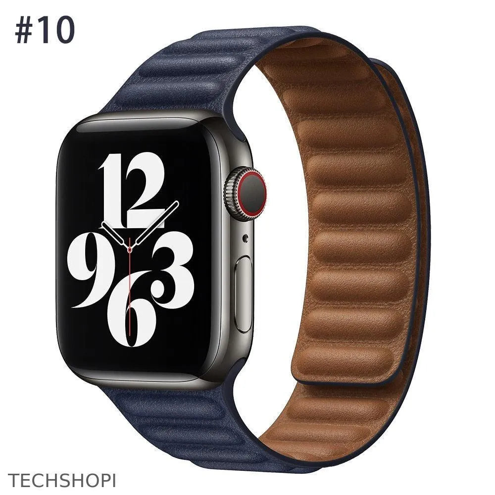 Luxury Leather Strap for Apple Watch - Magnetic Loop Bracelet -  by TechShopi - Apple-Watch, AppleWatch, AppleWatch-Band, autopostr_pinterest_64771, autopostr_pinterest_64835