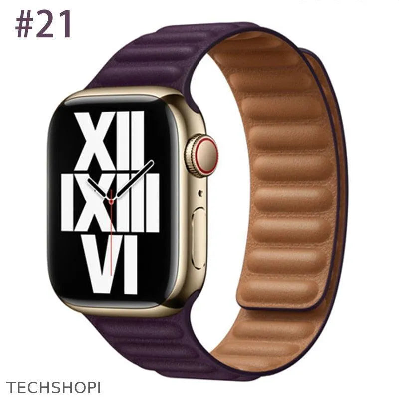 Luxury Leather Strap for Apple Watch - Magnetic Loop Bracelet -  by TechShopi - Apple-Watch, AppleWatch, AppleWatch-Band, autopostr_pinterest_64771, autopostr_pinterest_64835