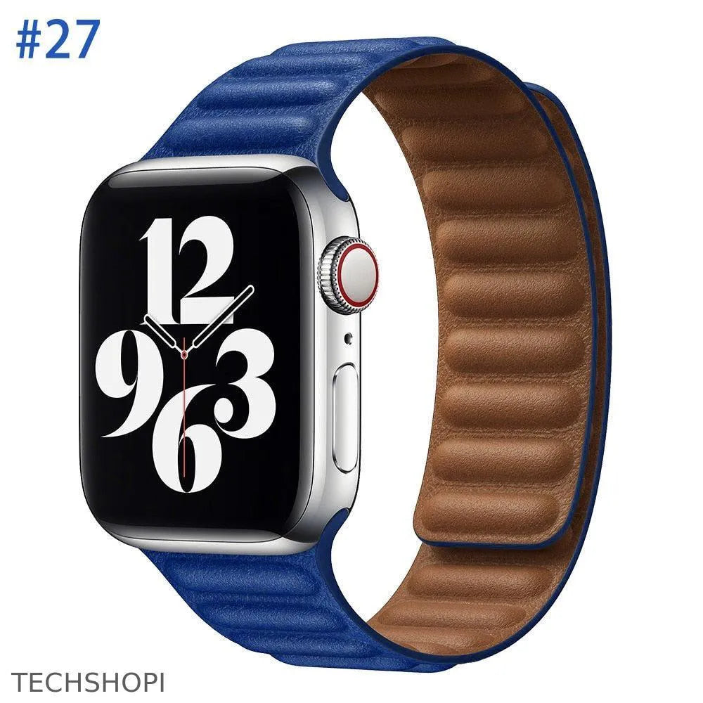 Luxury Leather Strap for Apple Watch - Magnetic Loop Bracelet -  by TechShopi - Apple-Watch, AppleWatch, AppleWatch-Band, autopostr_pinterest_64771, autopostr_pinterest_64835