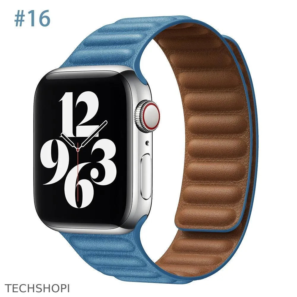 Luxury Leather Strap for Apple Watch - Magnetic Loop Bracelet -  by TechShopi - Apple-Watch, AppleWatch, AppleWatch-Band, autopostr_pinterest_64771, autopostr_pinterest_64835