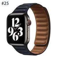 Thumbnail for Luxury Leather Strap for Apple Watch - Magnetic Loop Bracelet - TechShopi