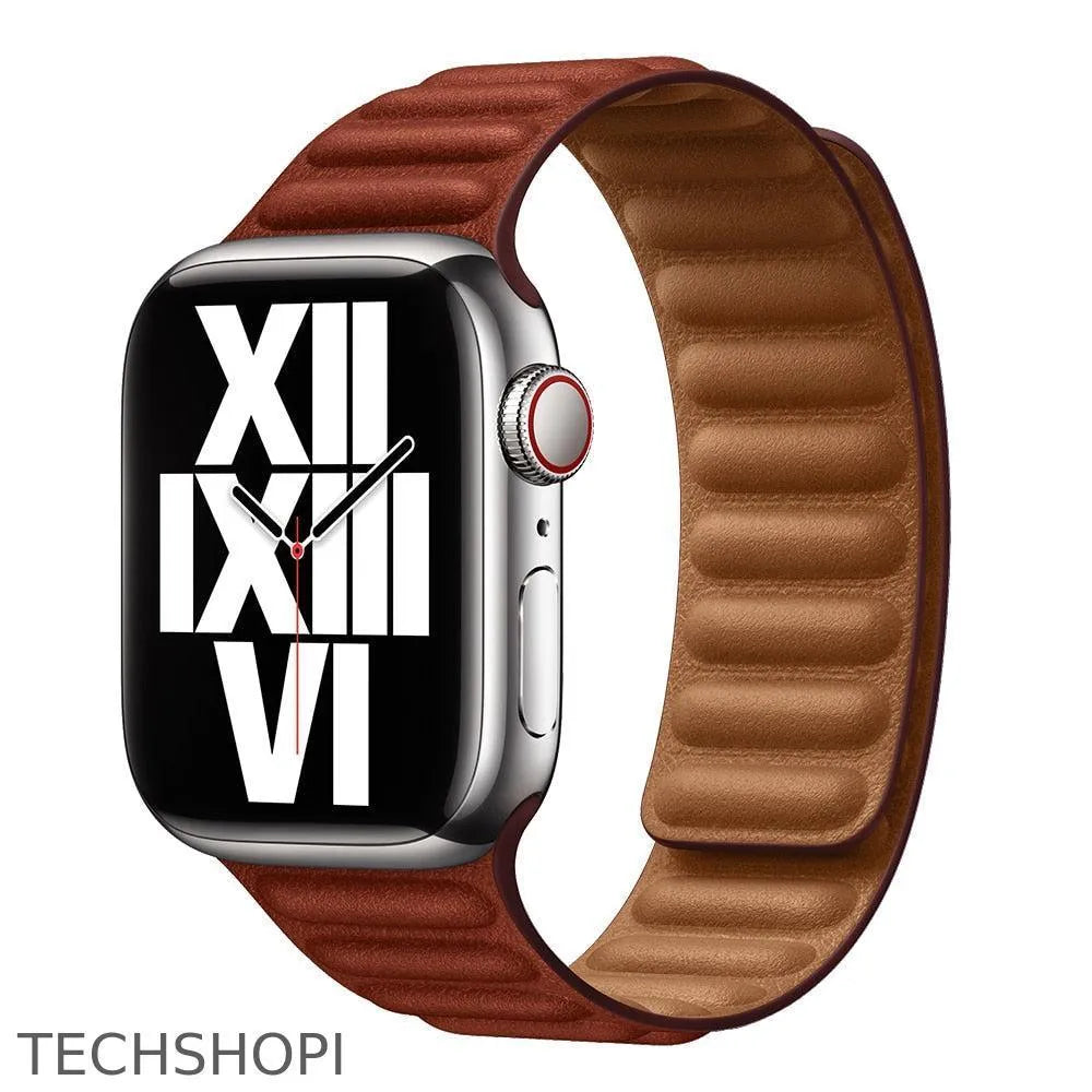 Luxury Leather Strap for Apple Watch - Magnetic Loop Bracelet -  by TechShopi - Apple-Watch, AppleWatch, AppleWatch-Band, autopostr_pinterest_64771, autopostr_pinterest_64835
