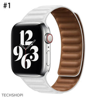 Thumbnail for Luxury Leather Strap for Apple Watch - Magnetic Loop Bracelet -  by TechShopi - Apple-Watch, AppleWatch, AppleWatch-Band, autopostr_pinterest_64771, autopostr_pinterest_64835