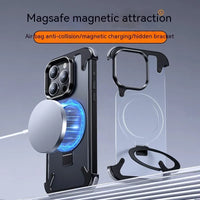 Thumbnail for Metal Frameless Corner Pad Magnetic Bracket Phone Case