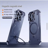 Thumbnail for Metal Frameless Corner Pad Magnetic Bracket Phone Case