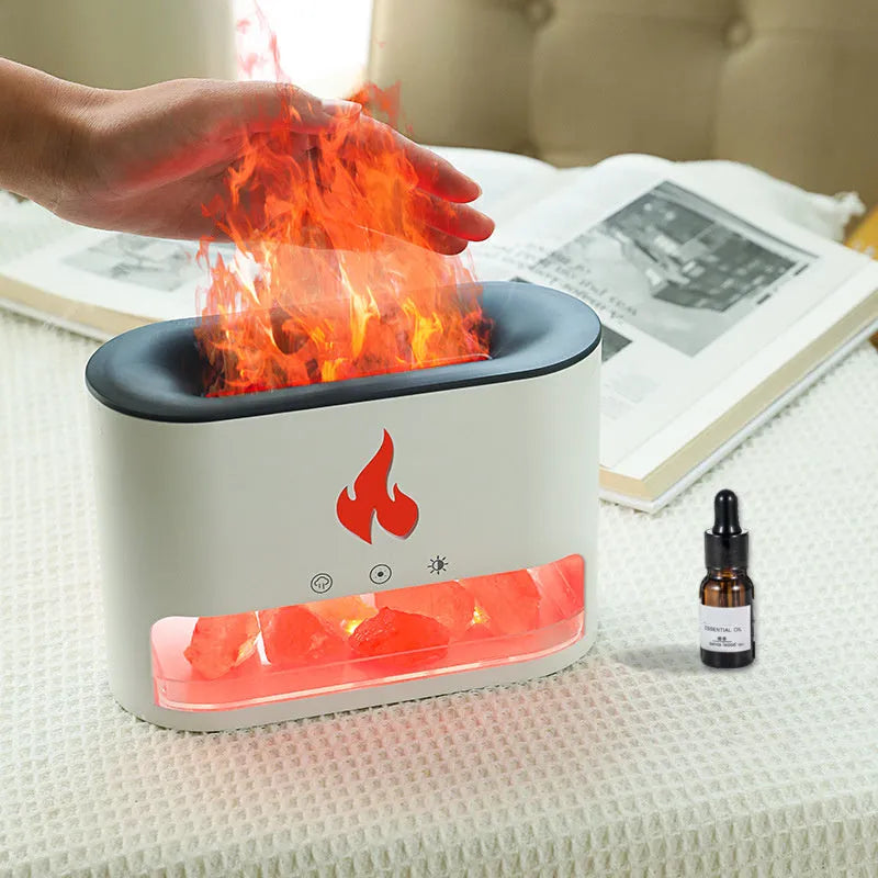 New Flame Humidifier Aromatherapy Machine Crystal Salt