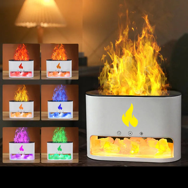 New Flame Humidifier Aromatherapy Machine Crystal Salt