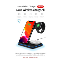 Thumbnail for Ninja 15W 3 in 1 Fast Wireless Charging Station for Mobile Phones - TechShopi