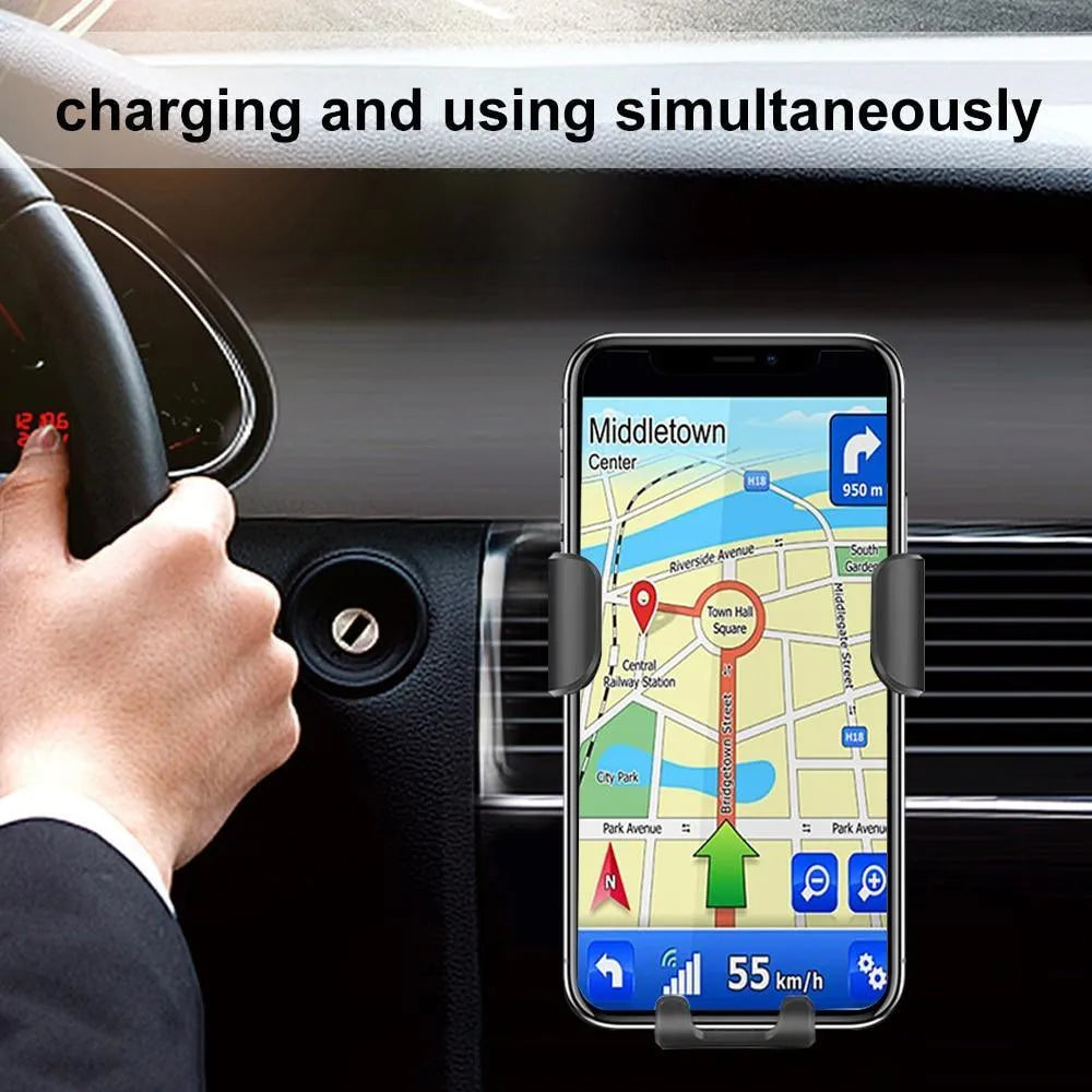 Ninja Dragon QI X Universal Wireless Charger - Car Mount Holder in Use