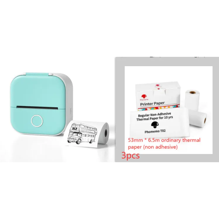 Portable Mini Thermal Label Printer Home Photo Printer