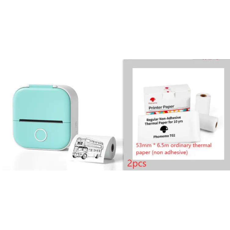 Portable Mini Thermal Label Printer Home Photo Printer