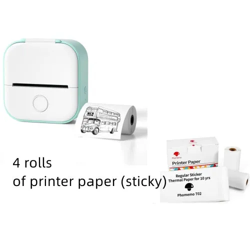 Portable Mini Thermal Label Printer Home Photo Printer