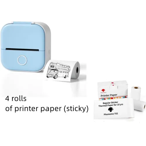 Portable Mini Thermal Label Printer Home Photo Printer