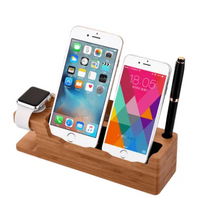 Thumbnail for Quality Wood iPhone, iPad, Apple Pencil, and Apple Watch Charging Stand - TechShopi