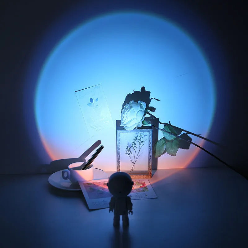 Rechargeable Astronaut Robot Rainbow Projection Sun Lamp