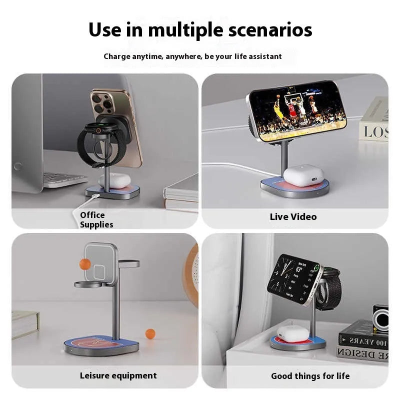 Three-in-one Basketball Magnetic Wireless Charger