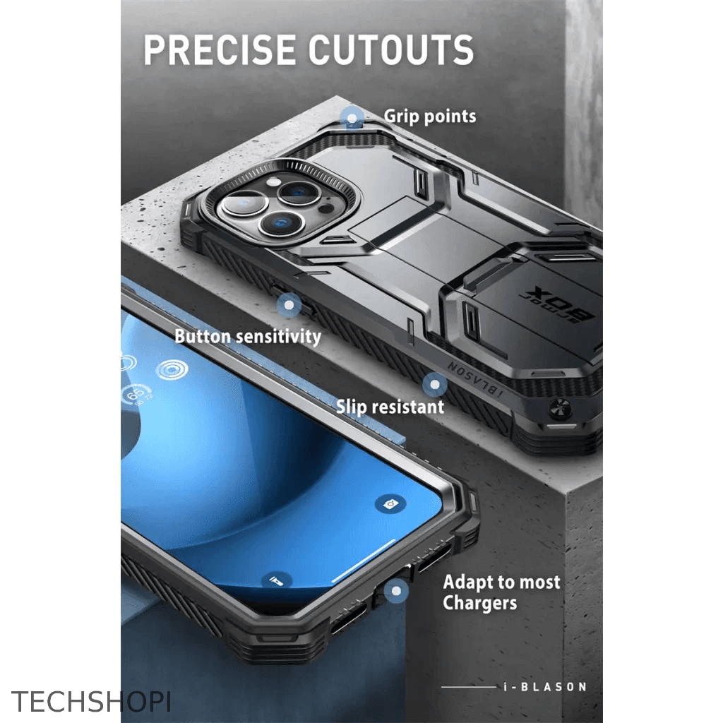 iPhone 14 Pro Max Case 6.7" - Armourbox Dual Layer Holster Bumper with Built-in Screen Protector -  by TechShopi - HomePage, iphone, iphonecase