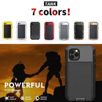Thumbnail for TANK Rugged Armour Aluminum Military Case for iPhone 14, 13, 11, 12 Pro, XS MAX - TechShopi