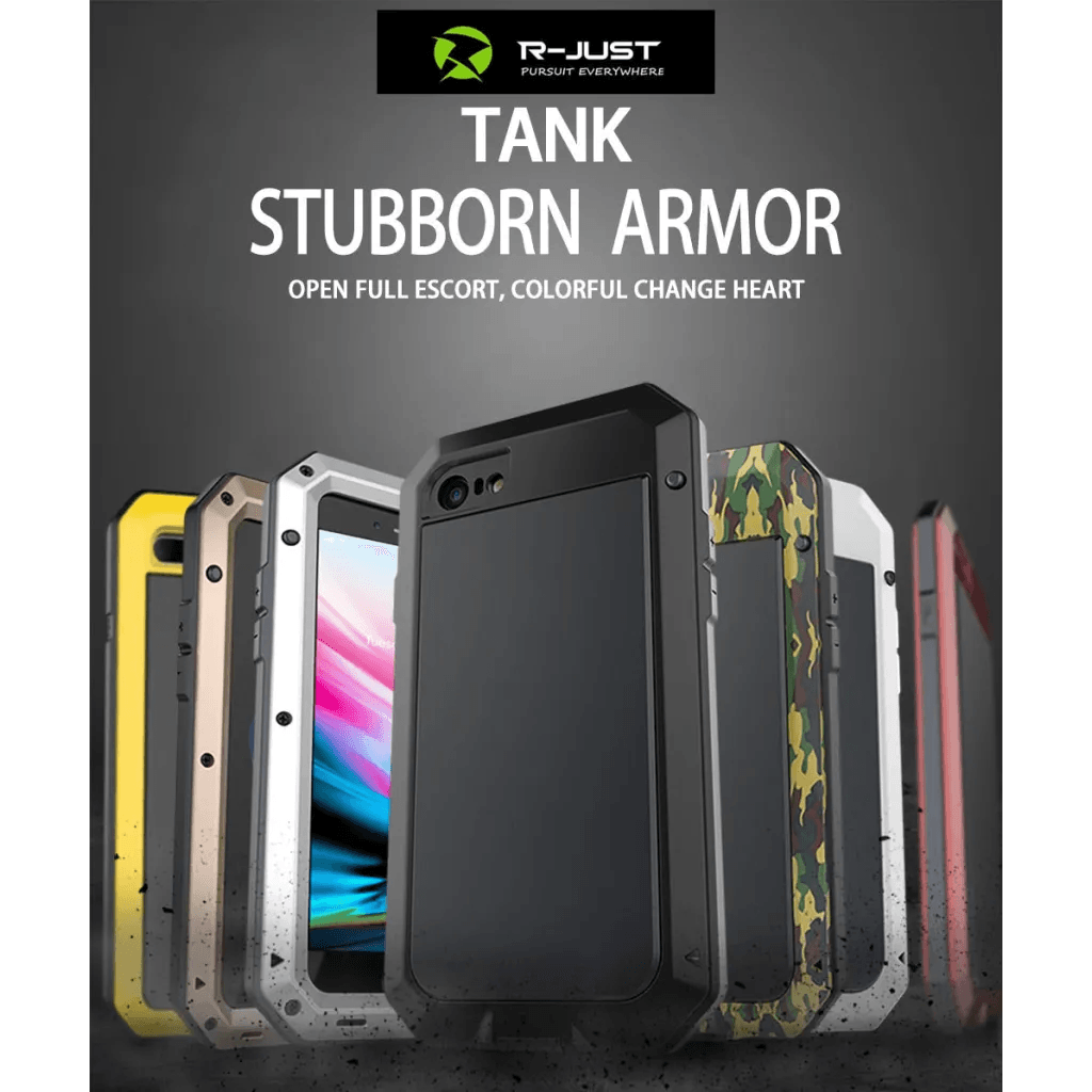 TANK Rugged Armour Aluminum Military Case for iPhone 14, 13, 11, 12 Pro, XS MAX - TechShopi