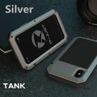 Thumbnail for TANK Rugged Armour Aluminum Military Case for iPhone 14, 13, 11, 12 Pro, XS MAX - TechShopi