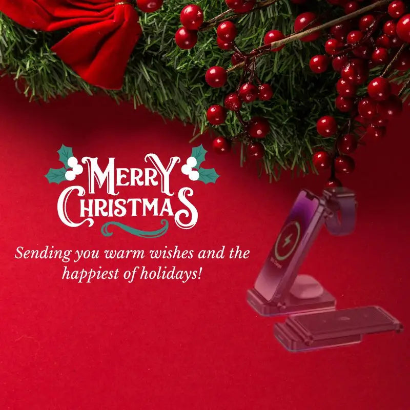 The Perfect Christmas Gift for Tech Enthusiasts: The 3-in-1 Magnetic Foldable Charging Station - TechShopi