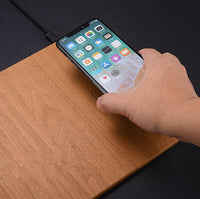 Wooden Qi Wireless Charger Pad - Natural Bamboo Design